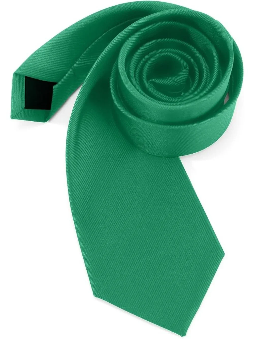 Men's Emerald Green Twill Diagonal Textured Formal Necktie For Business Dress